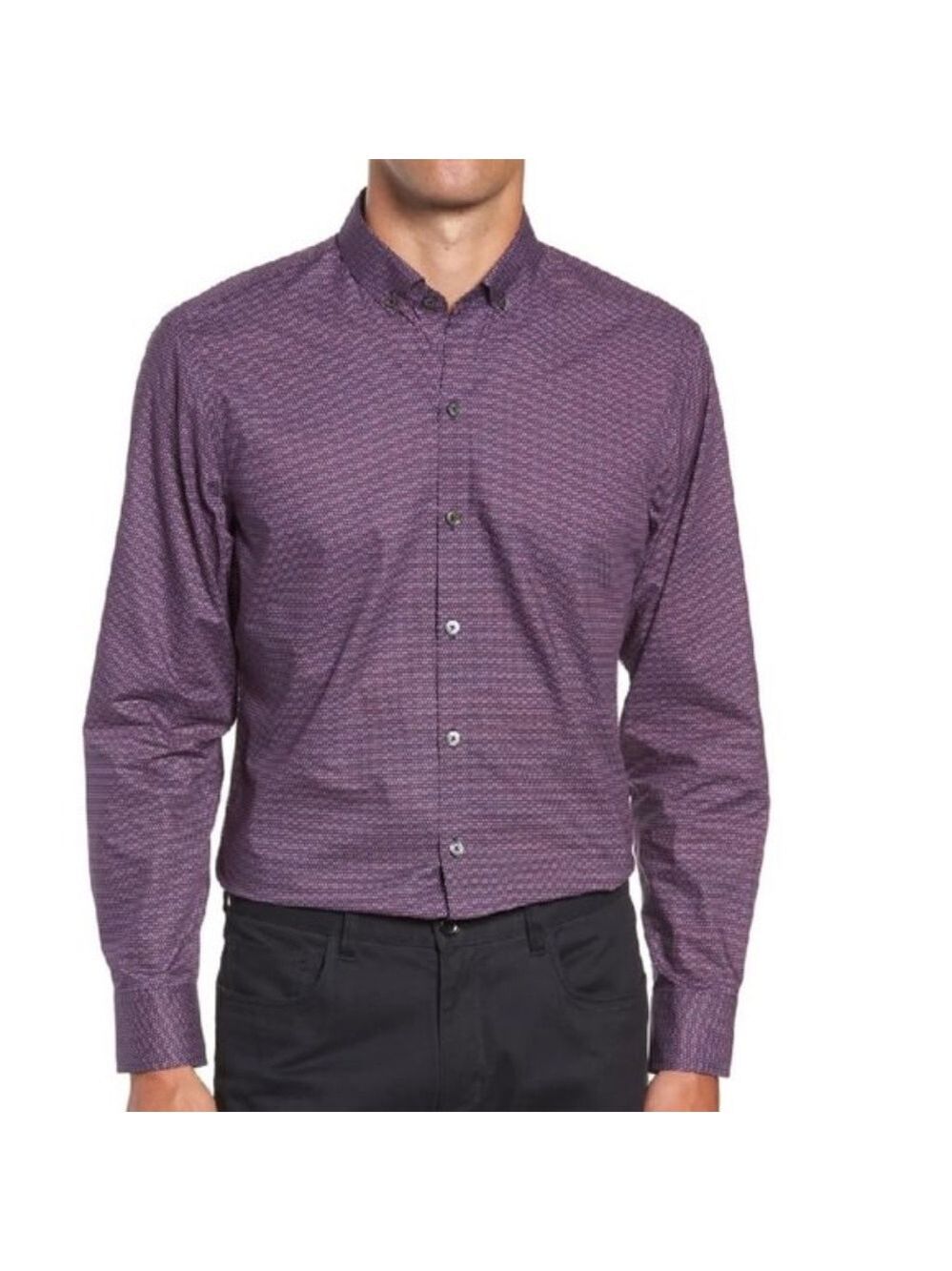 Zachary Prell Samir Regular Fit Print Sport Shirt